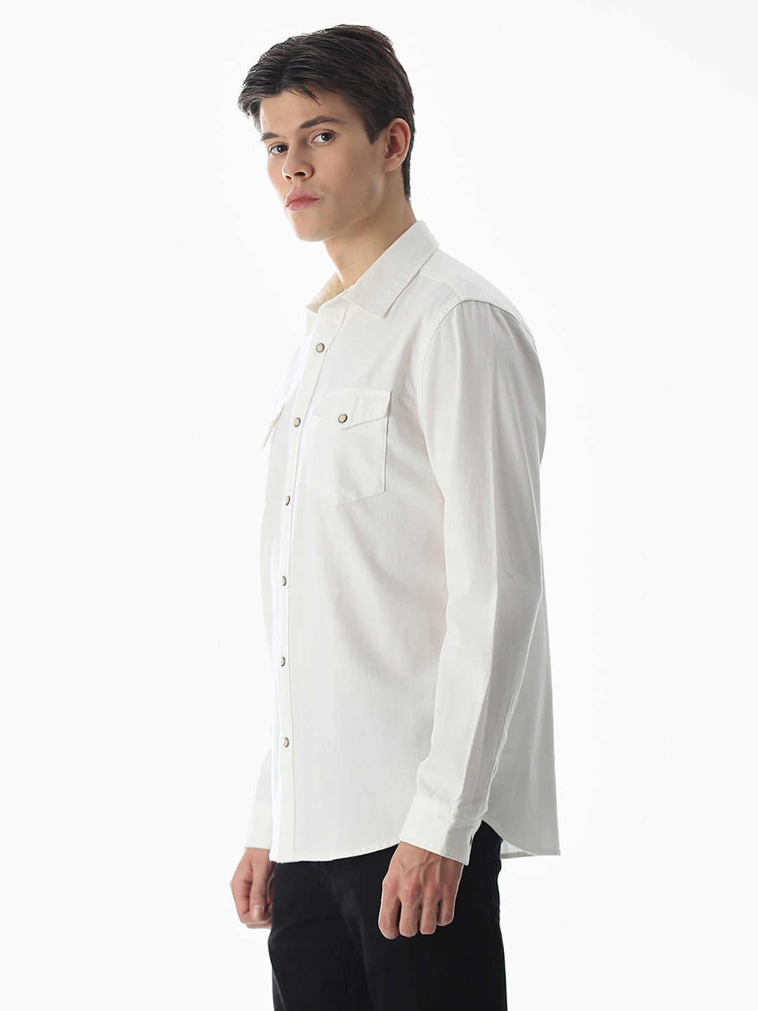 2 Patch Pocket White Shirt