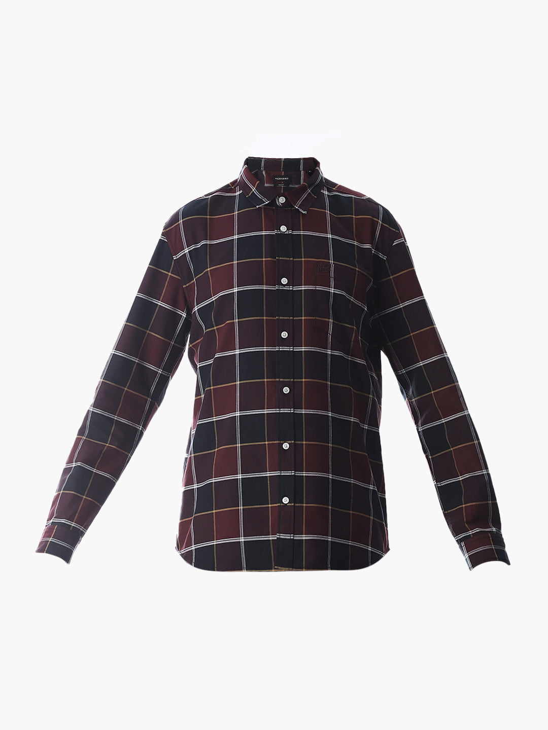 Check Cotton Shirt - Maroon