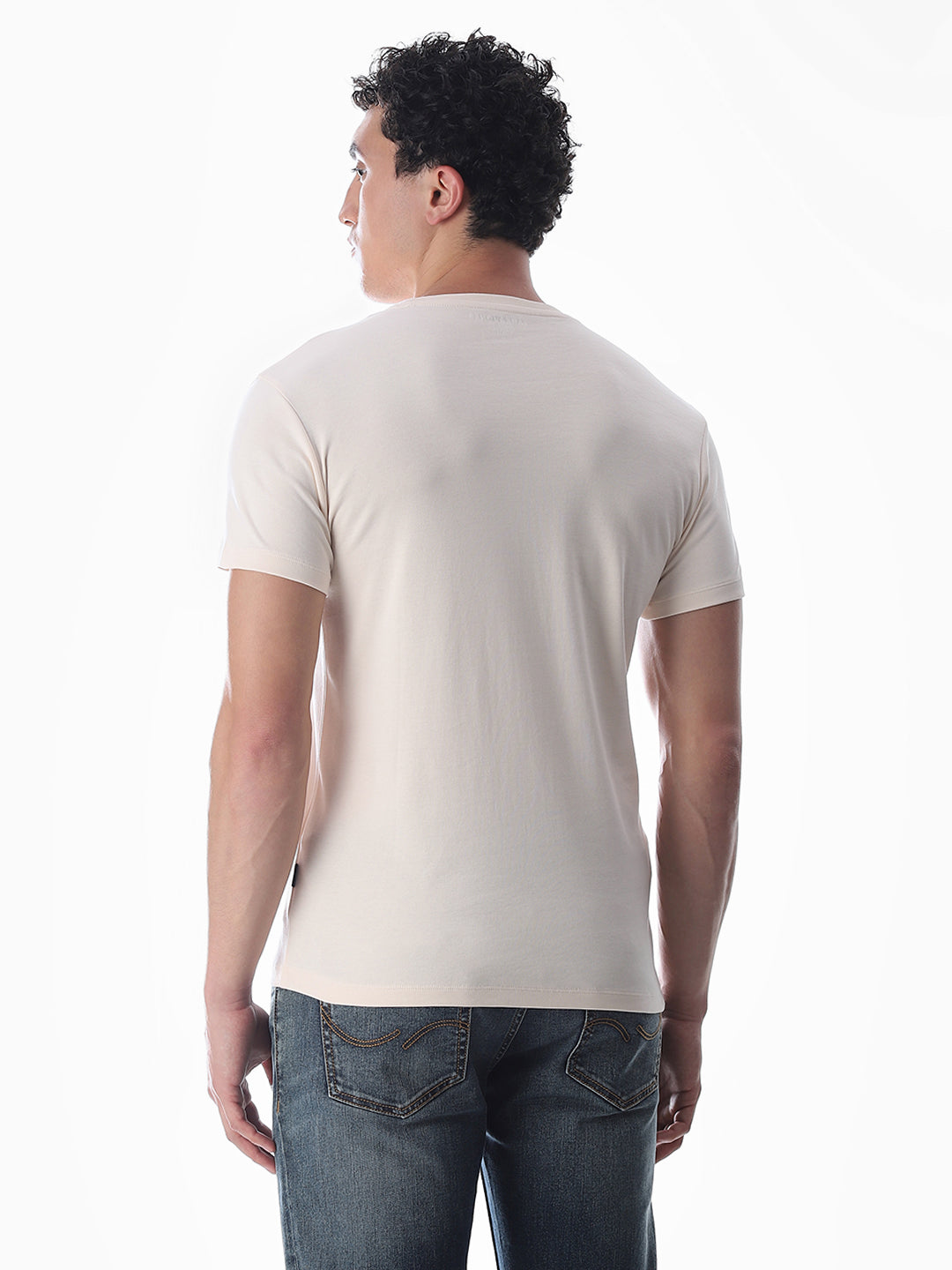 Embroidered Print Cotton T-shirt