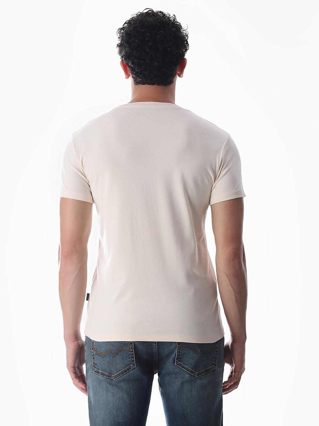 Embroidered Print Cotton T-shirt