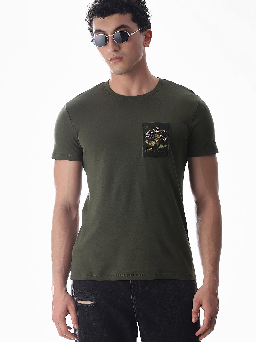 Printed Patch Pocket T-shirt - XL