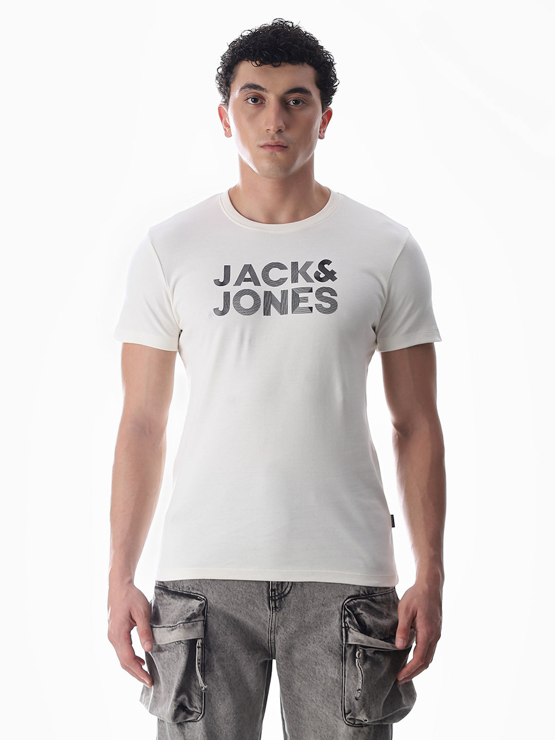 Slim Fit Printed T-shirt - White