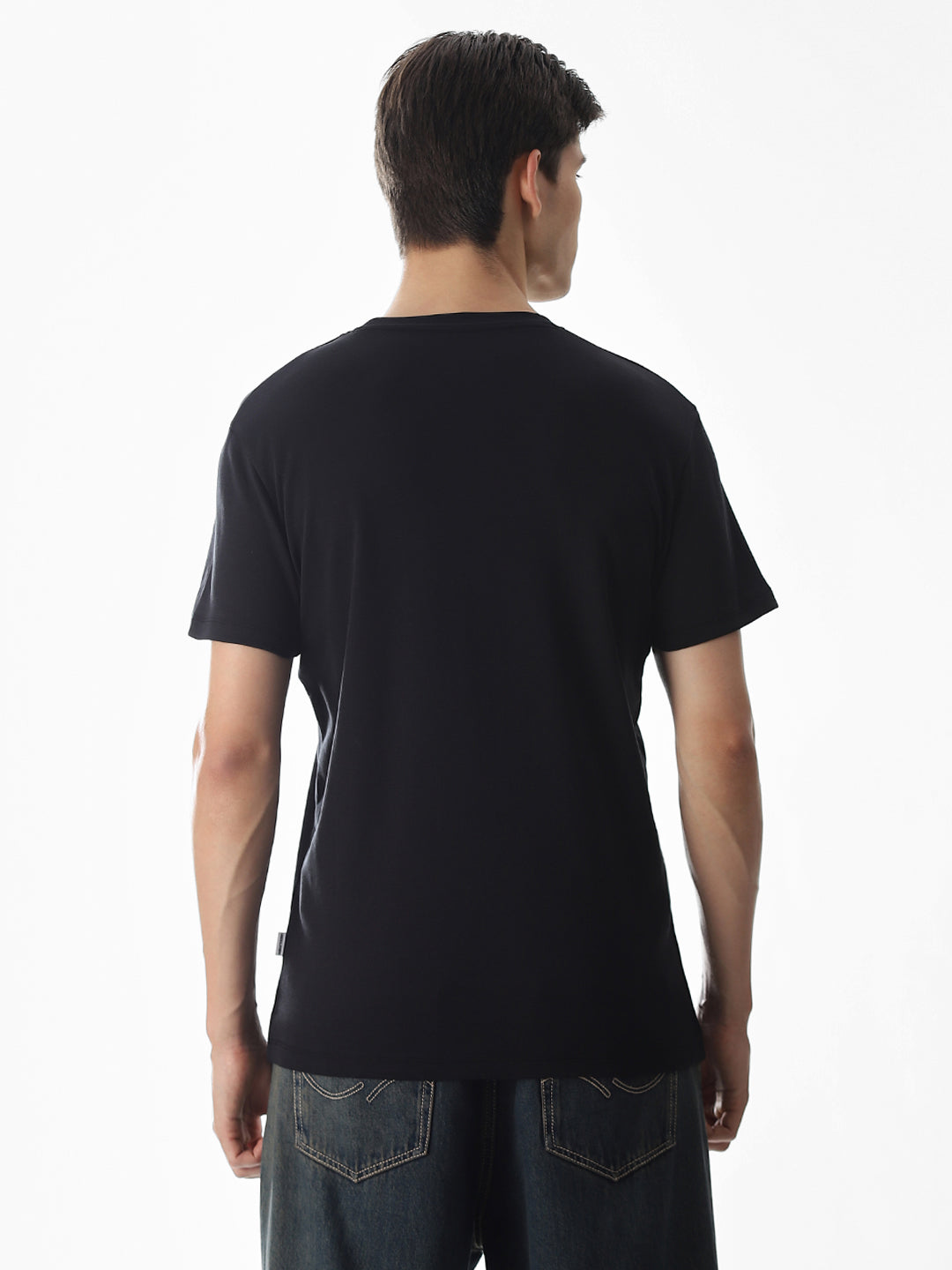 Slim Fit Printed T-shirt - Black