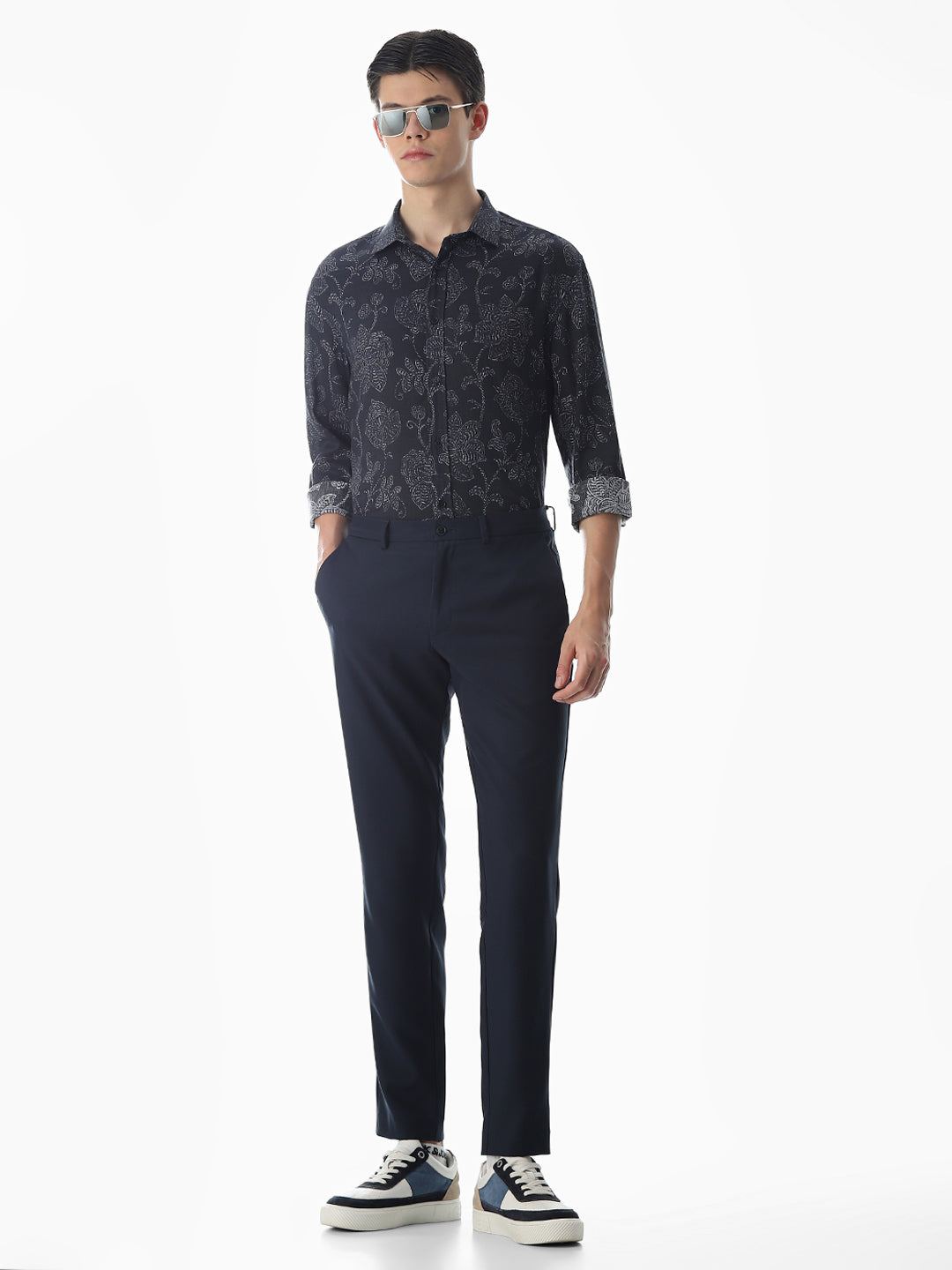 Linen Blend Printed Shirt