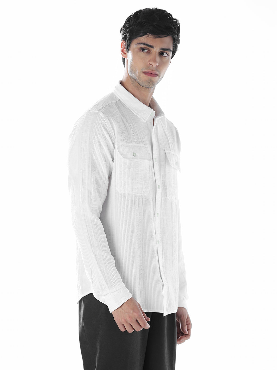 White Cotton Oversized Shirt