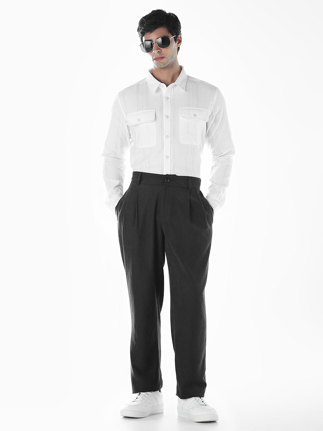 White Cotton Oversized Shirt