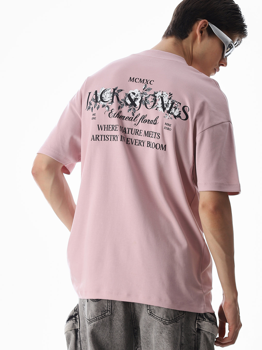Oversized Logo Print T-shirt - Purple - S