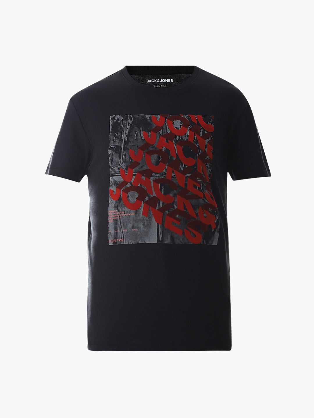 Typography Slim Fit T-shirt - Black
