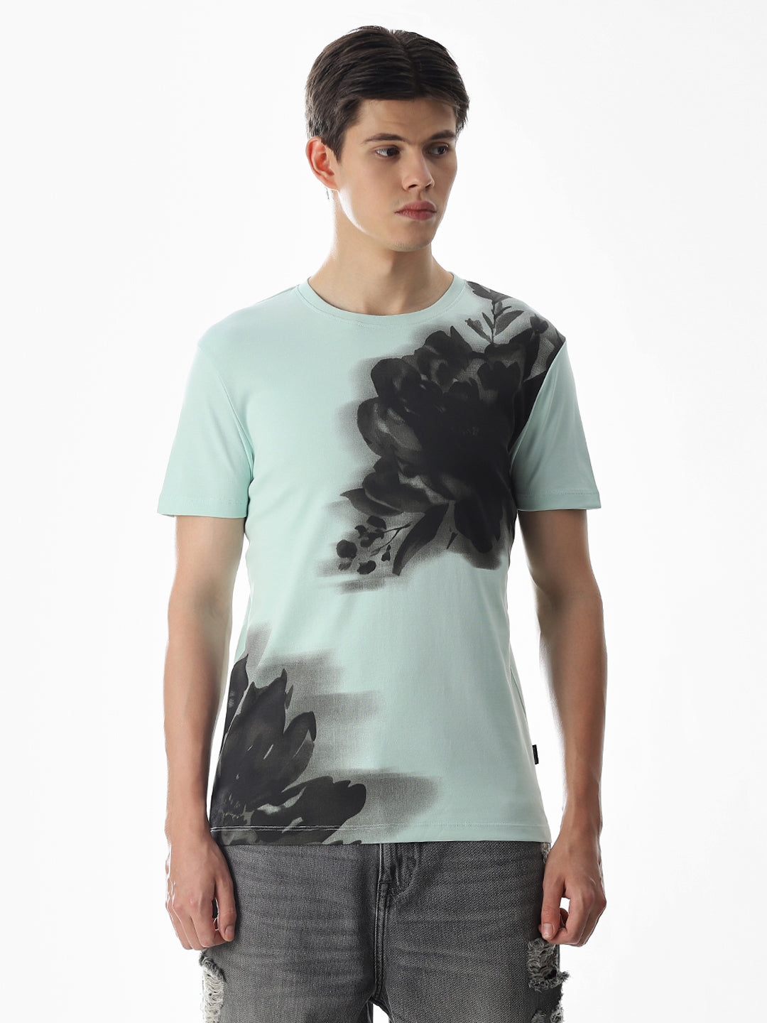 Printed Slim Fit T-shirt - Green