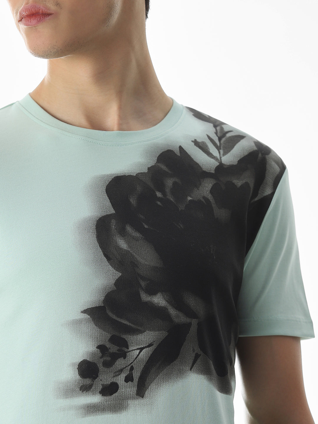 Printed Slim Fit T-shirt - Green