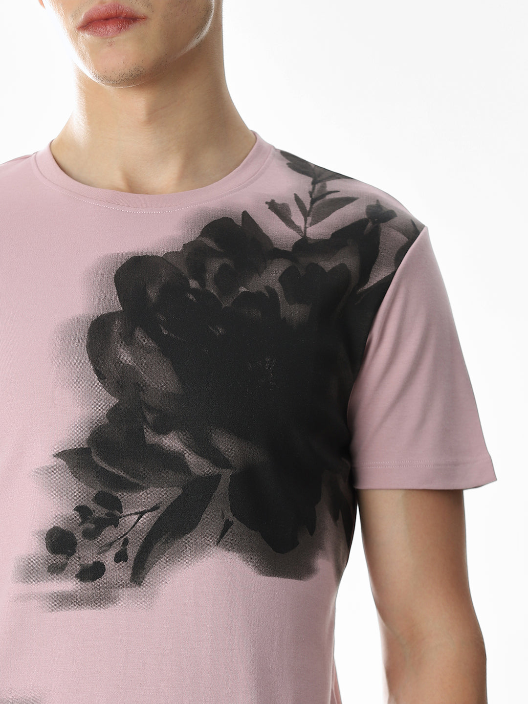 Printed Slim Fit T-shirt - Purple