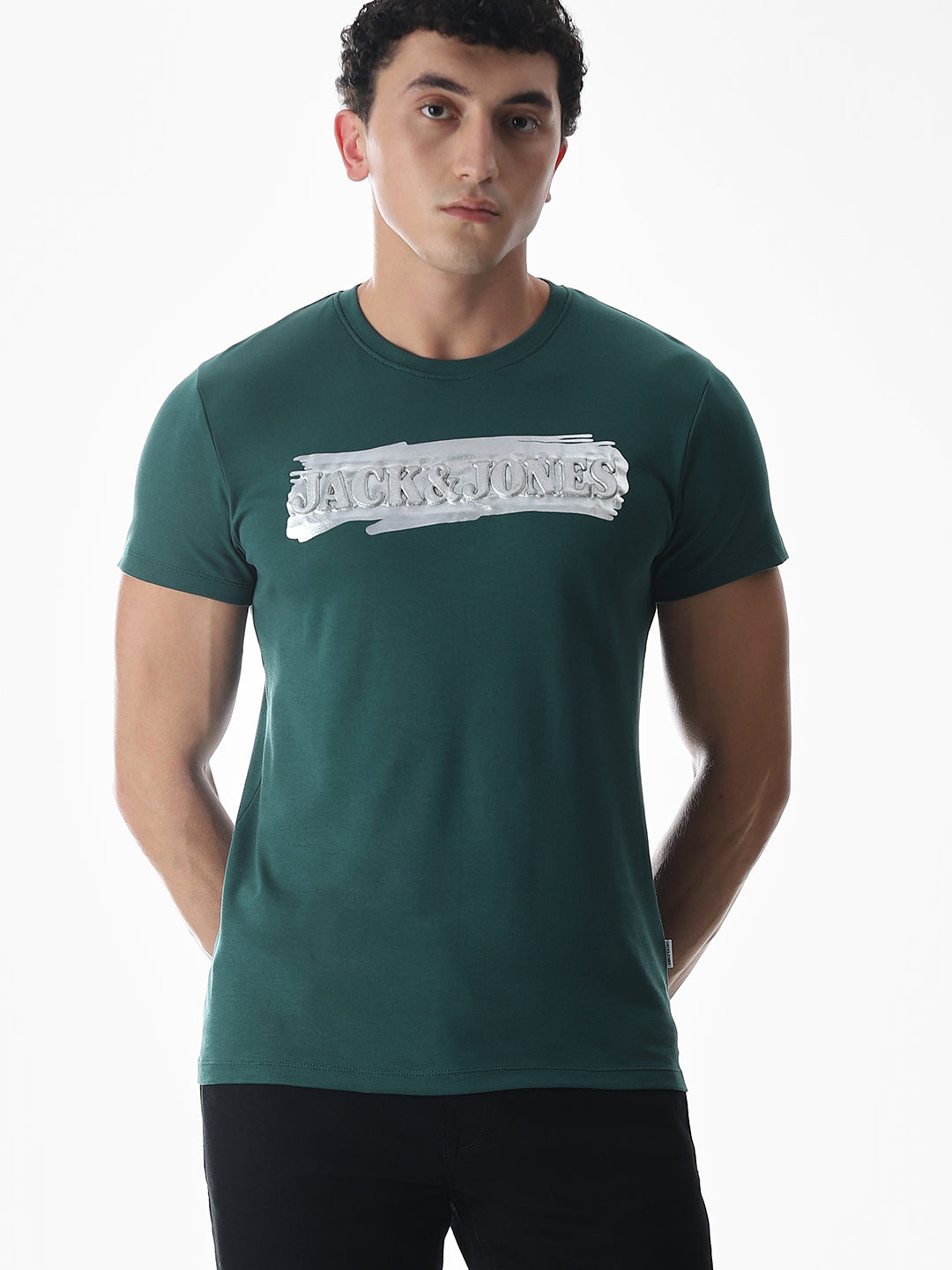 Green Printed Cotton T-shirt
