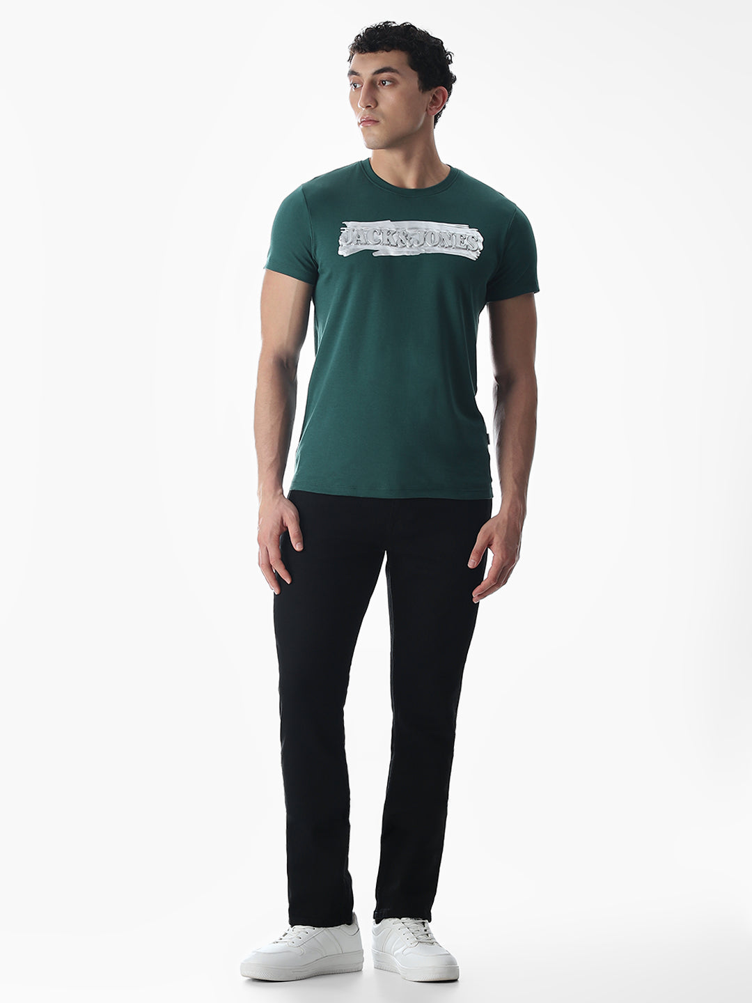 Green Printed Cotton T-shirt