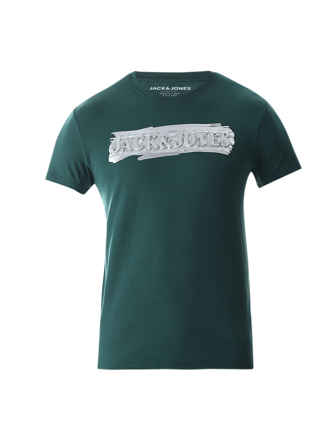 Green Printed Cotton T-shirt