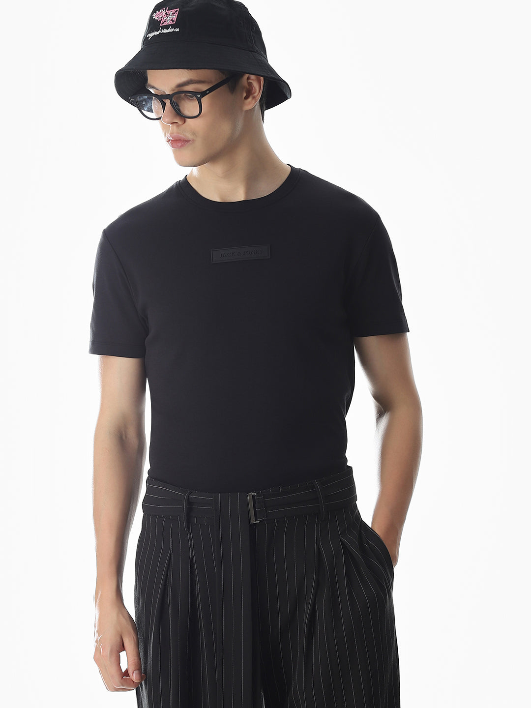 Slim Fit Crew Neck T-shirt - Black - XL