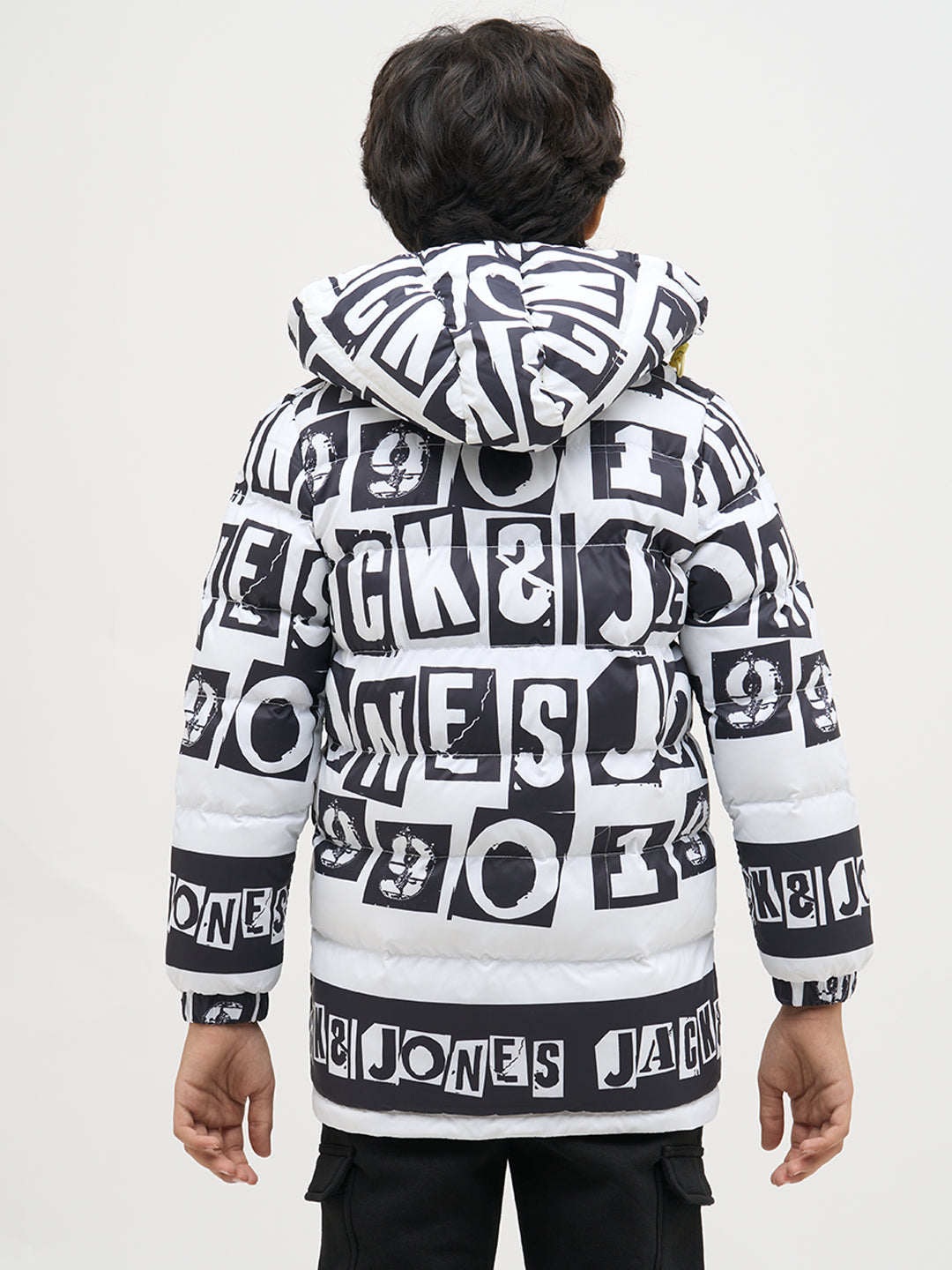 Boys Typographic Print Hooded Jacket
