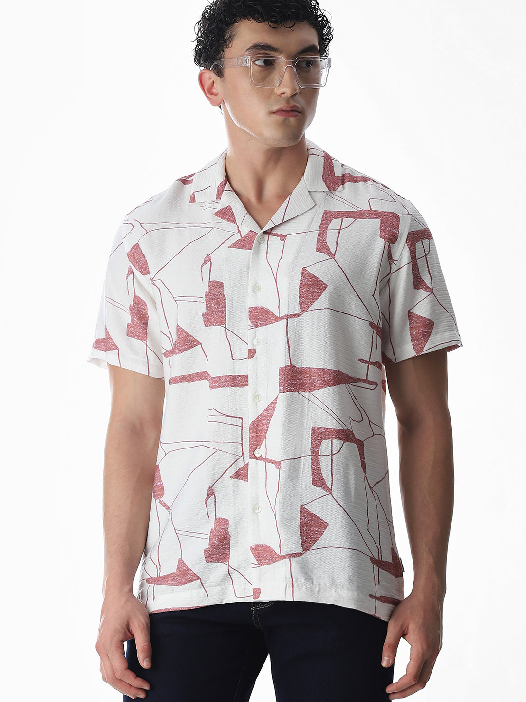 Regular Fit Printed Shirt - Pink