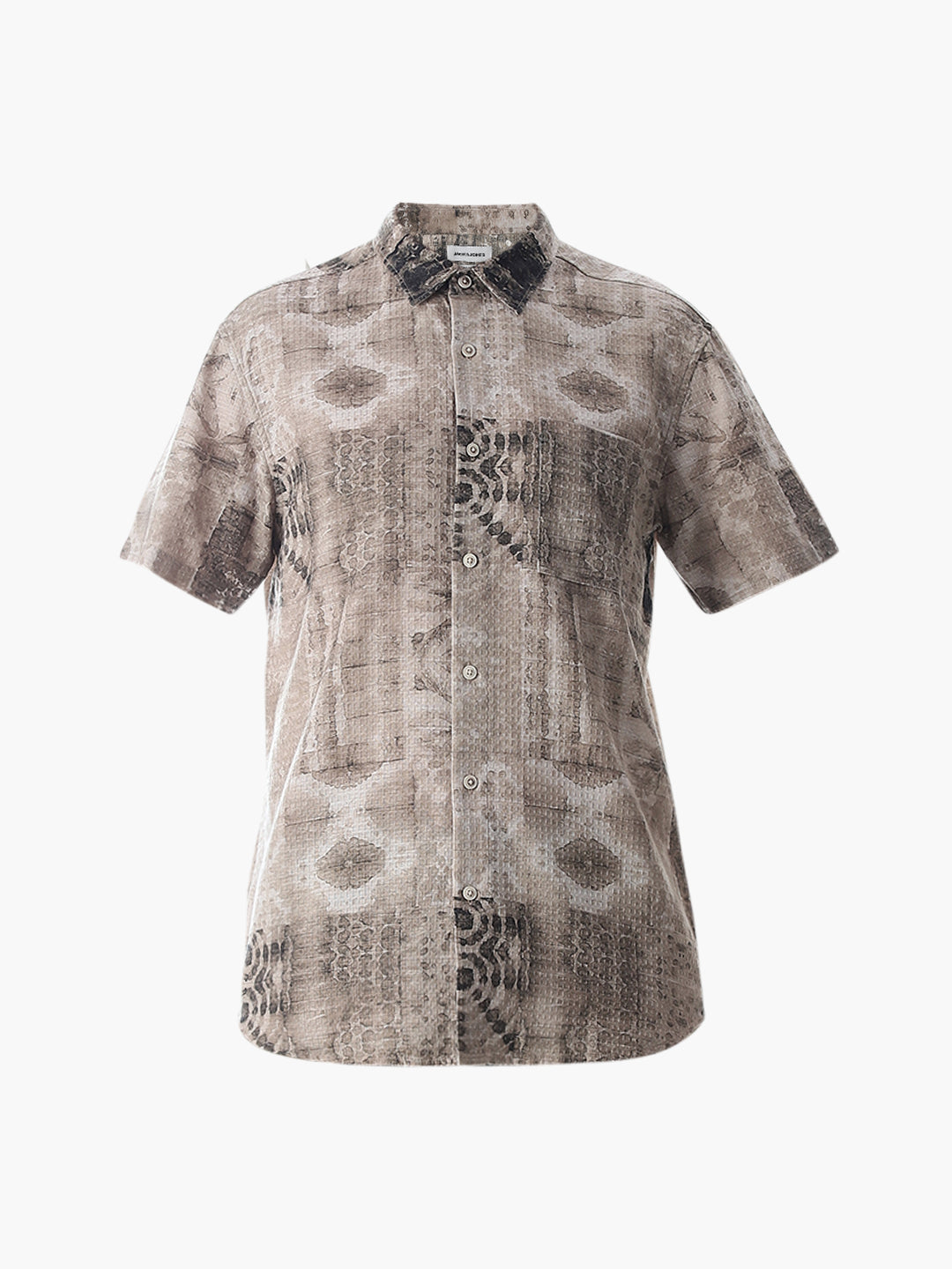 Brown Printed Comfort Fit Shirt
