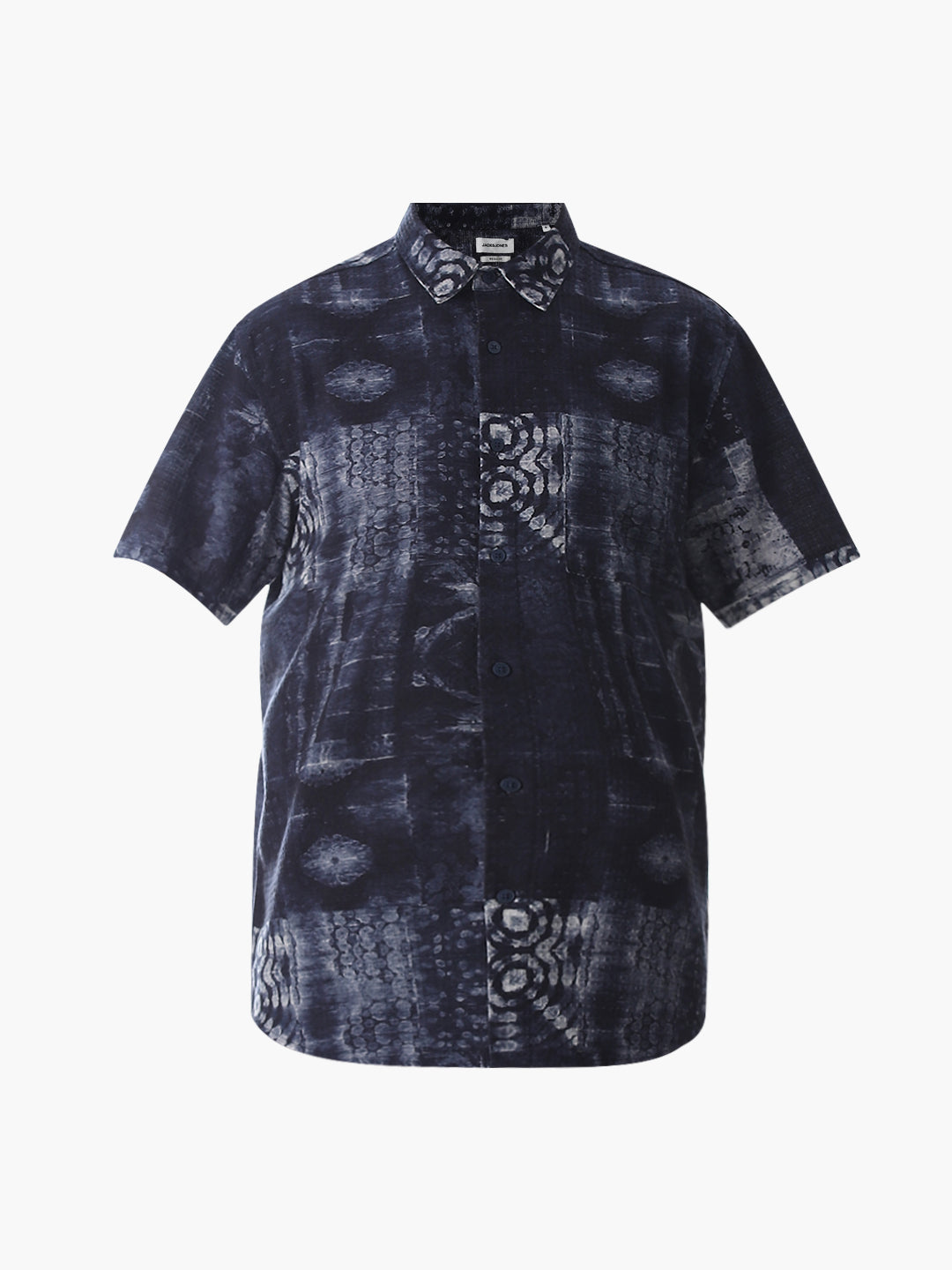 Blue Printed Comfort Fit Shirt