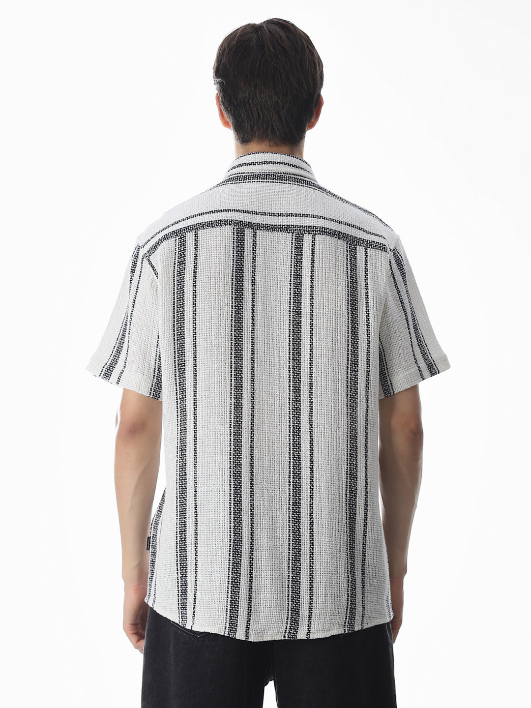 White Striped Oversized Shirt