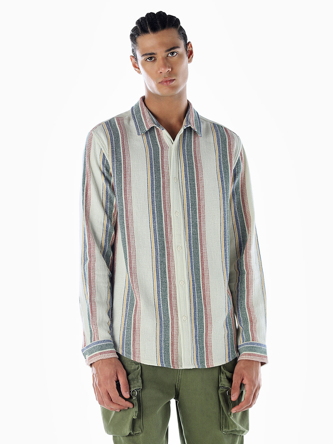 Striped Cotton Regular Fit Shirt