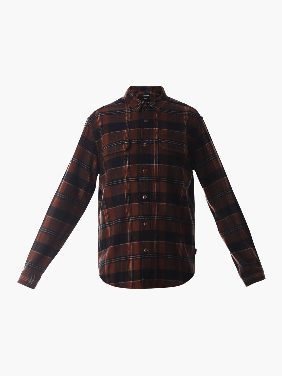 Ginger Brown Check Cotton Shirt