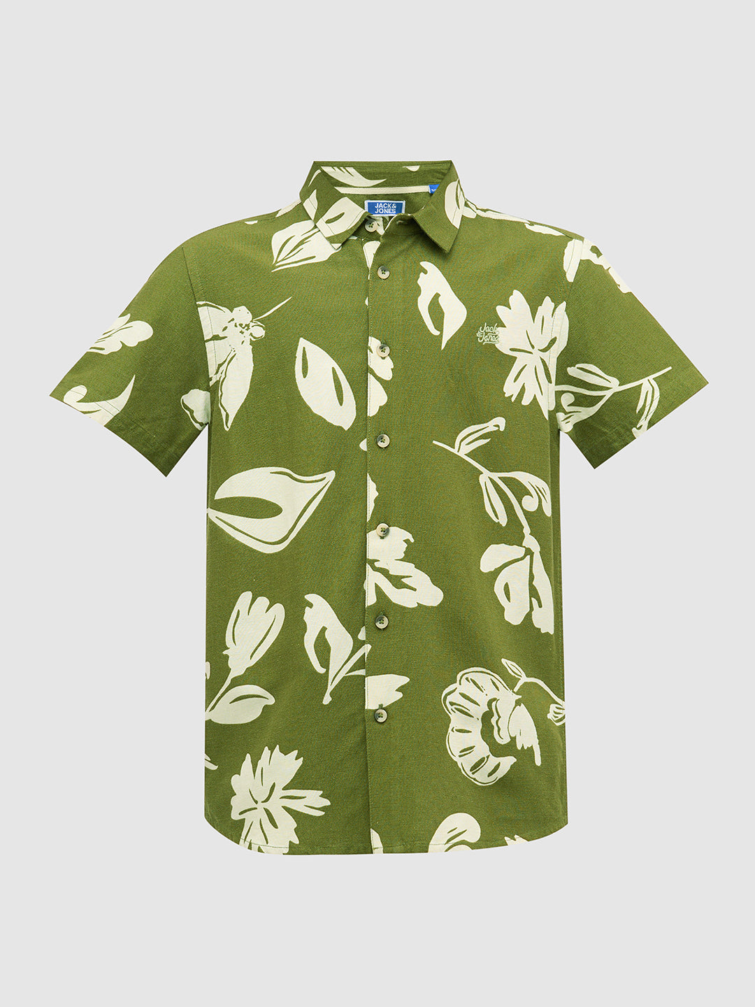 Boys Green Printed Shirt