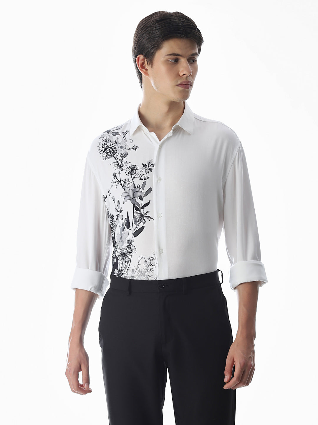 Floral Print Viscose Shirt