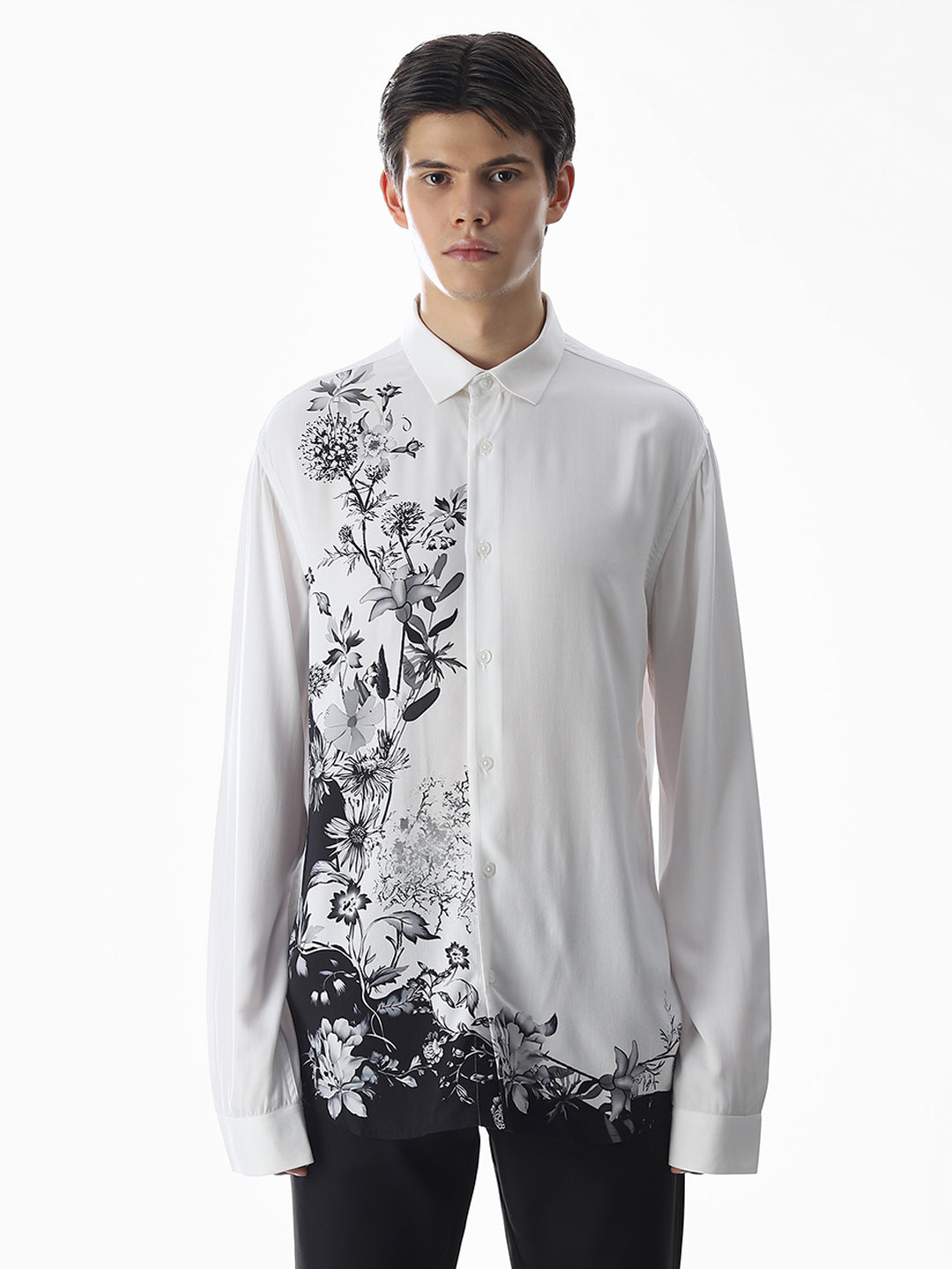 Floral Print Viscose Shirt