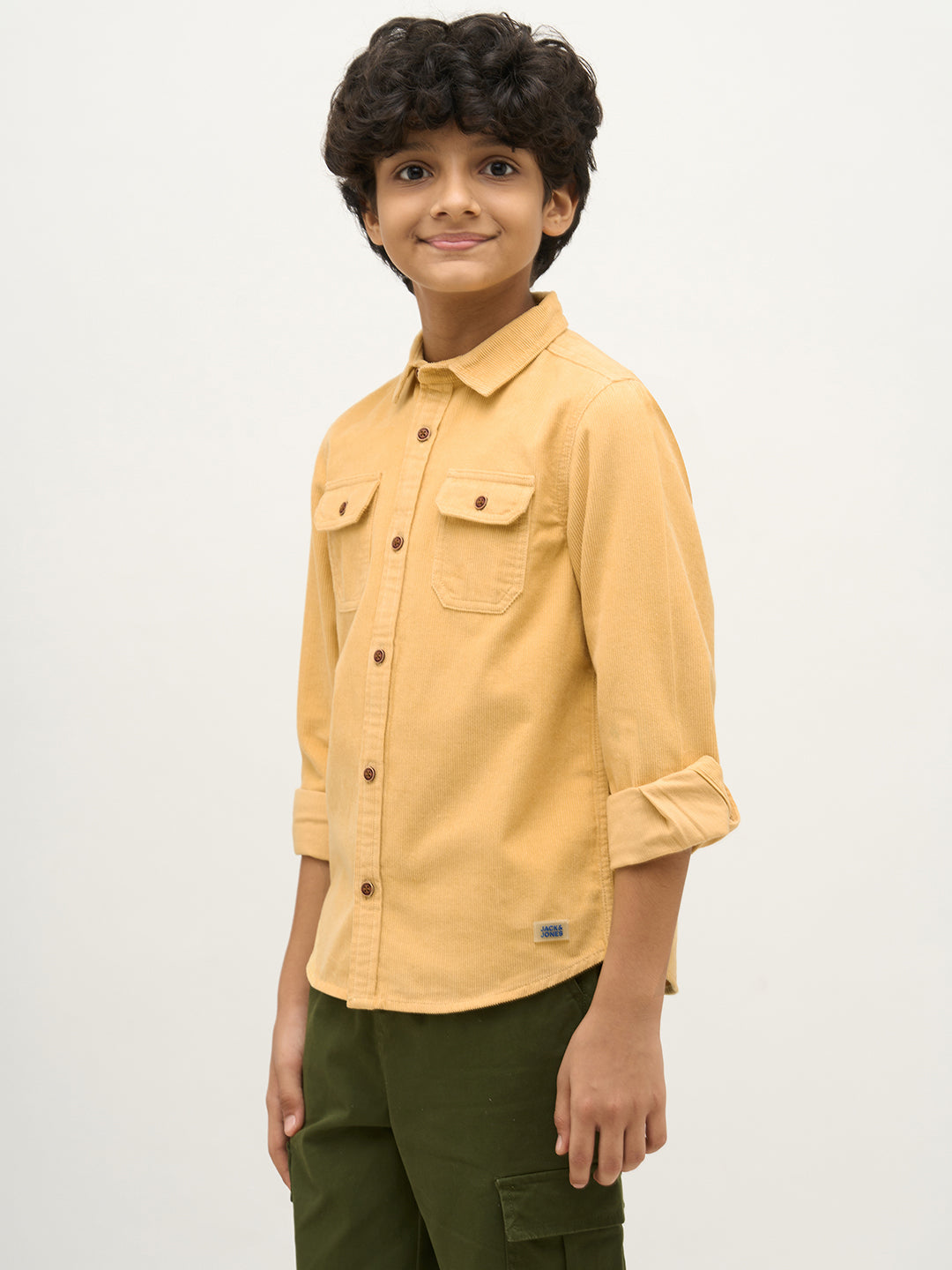 Boys Patch Pocket Corduroy Shirt