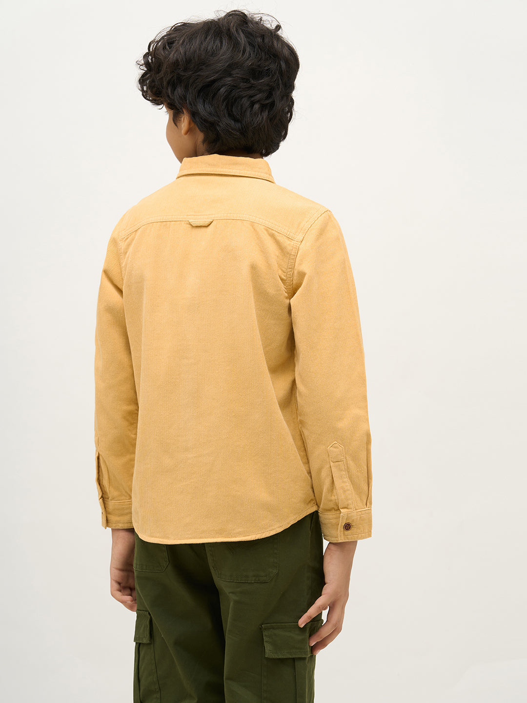 Boys Patch Pocket Corduroy Shirt