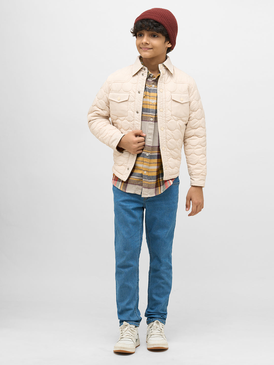 Boys Regular Fit Check Shirt