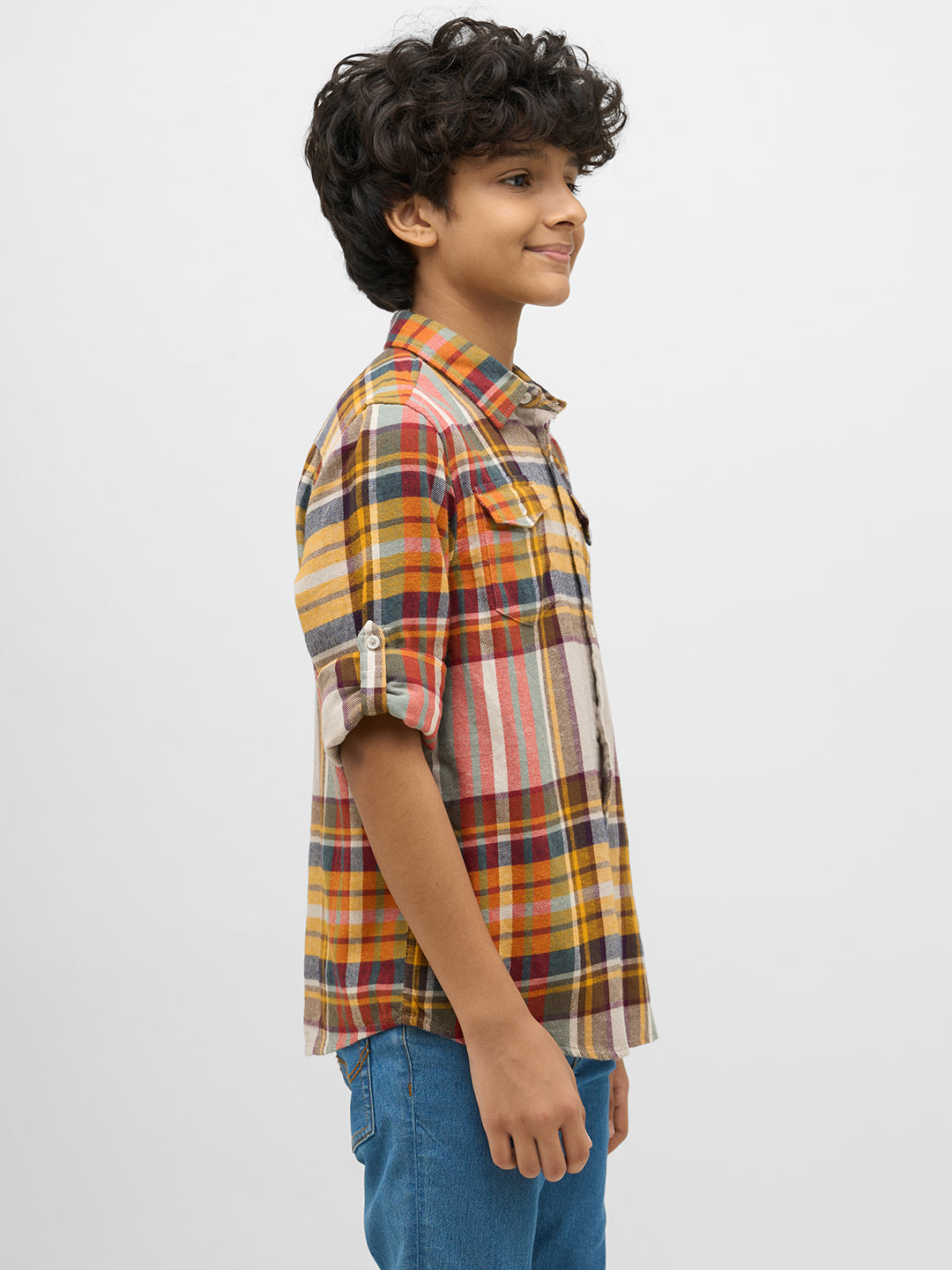 Boys Regular Fit Check Shirt