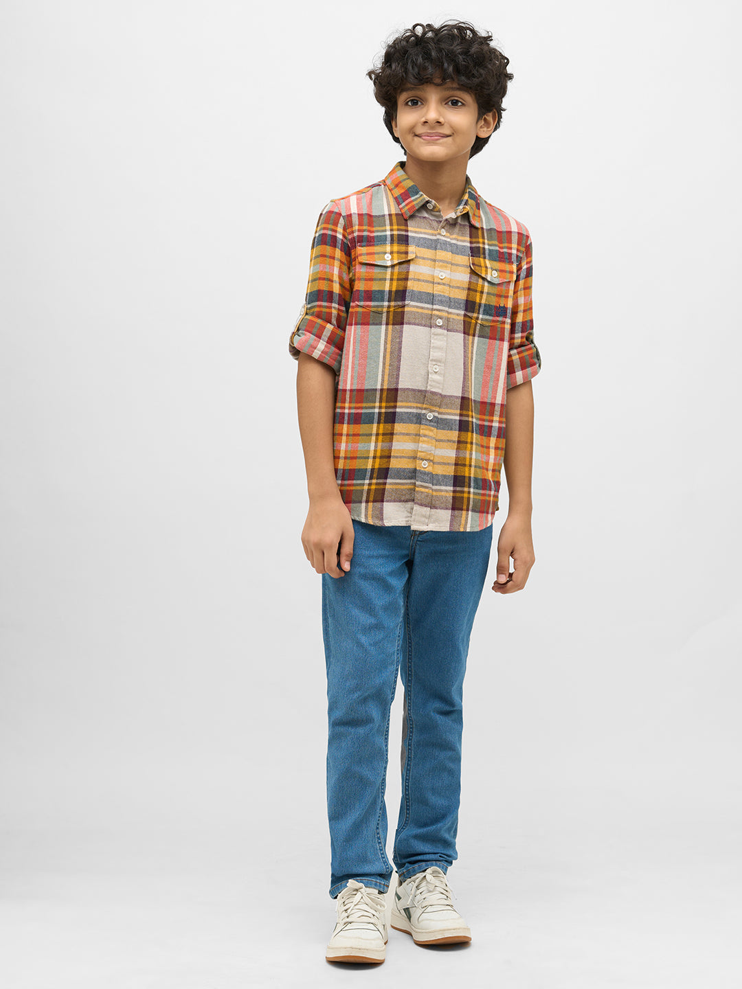 Boys Regular Fit Check Shirt
