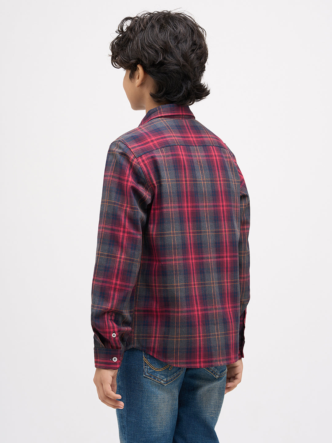 Buy Boys Check Cotton Shirt Online | JACK&JONES