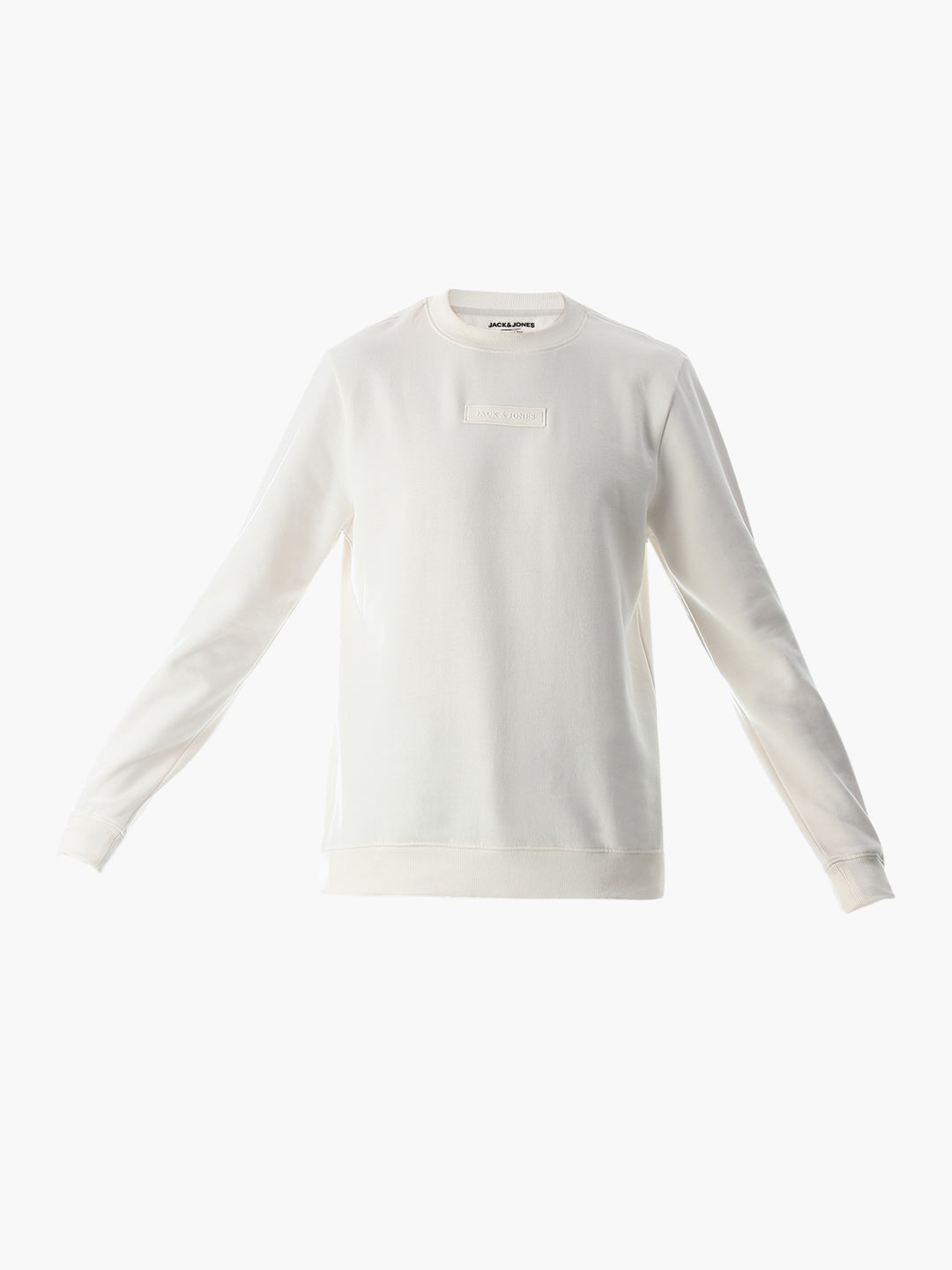 White Regular Fit Sweatshirt