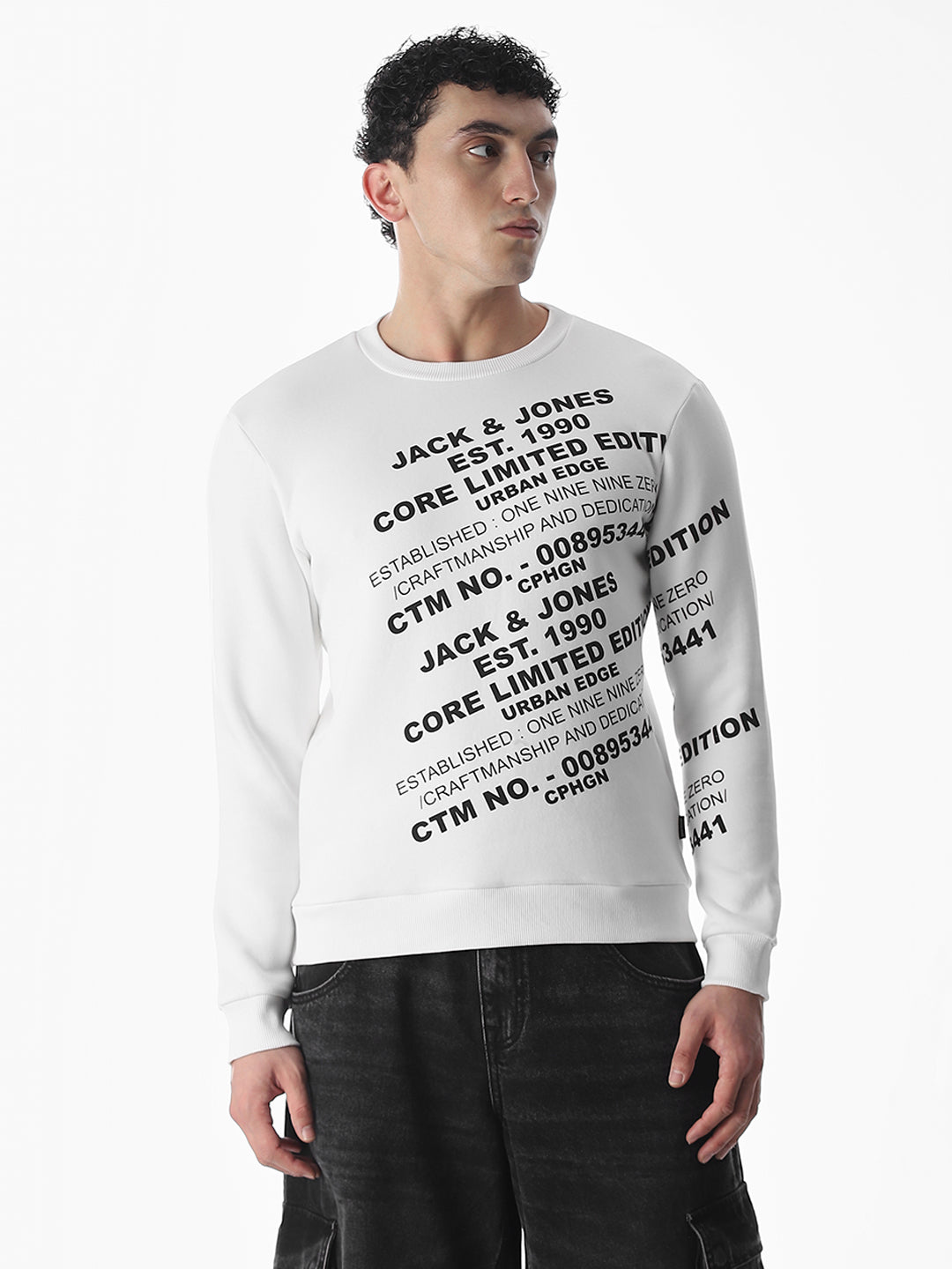 Non-Hooded Printed Sweatshirt
