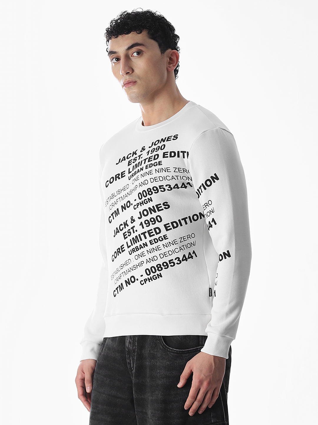 Non-Hooded Printed Sweatshirt