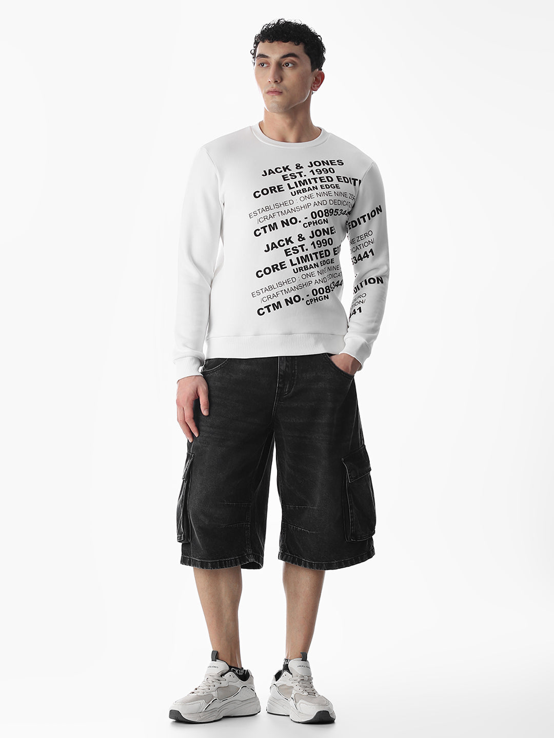 Non-Hooded Printed Sweatshirt