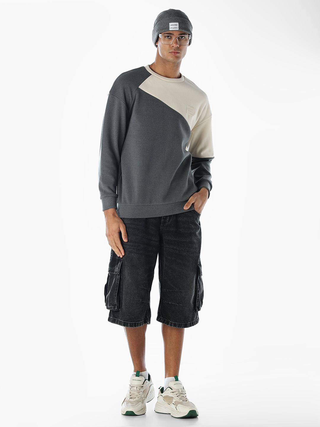 Colourblocked Cut & Sew Sweatshirt