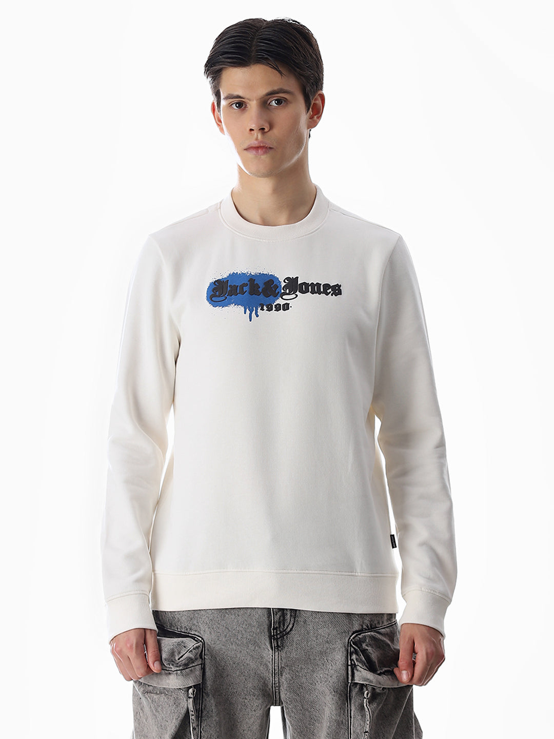 Printed Crew Neck Sweatshirt