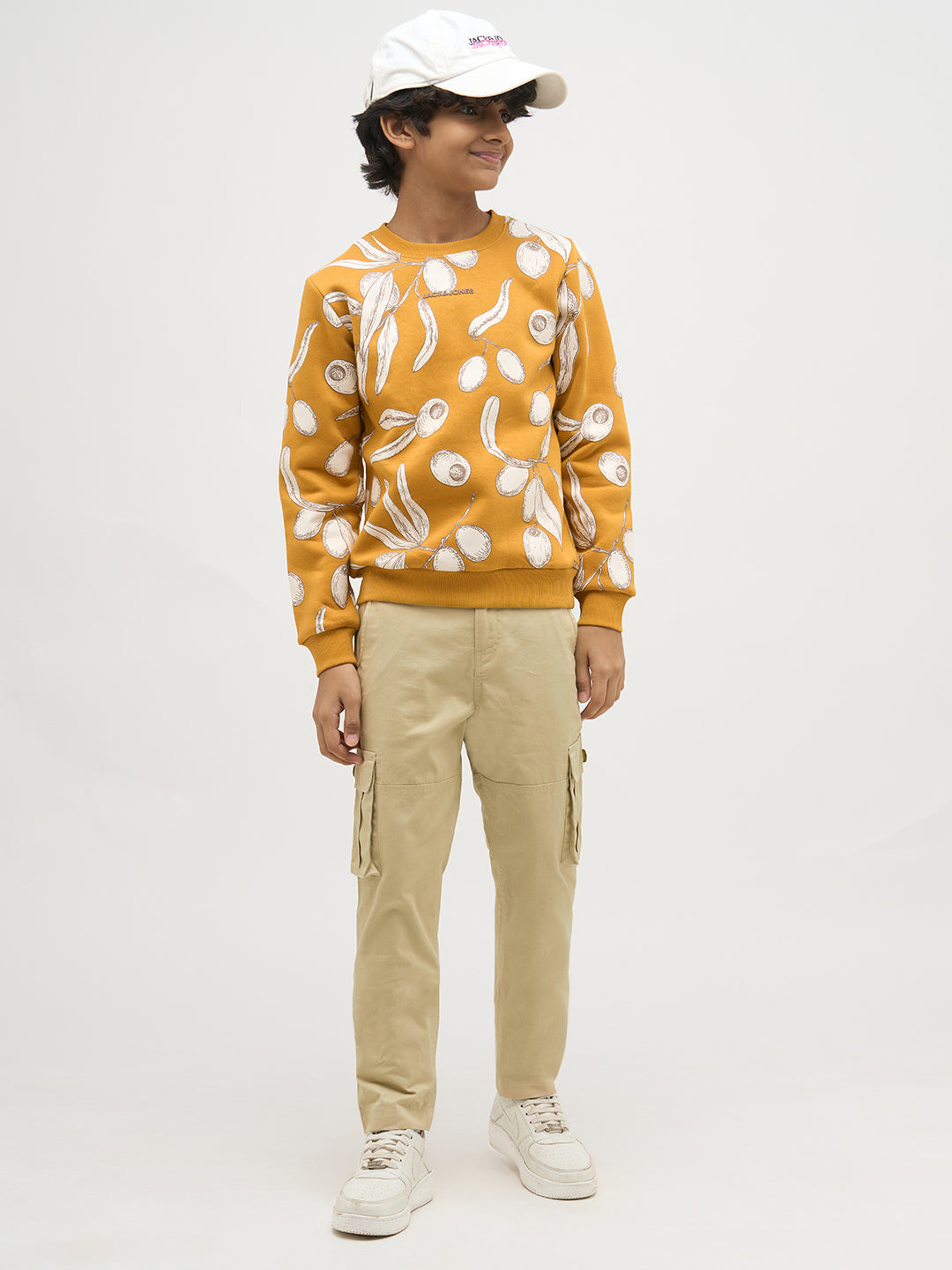Boys Brown Twill Cotton Pants - 4/5Y