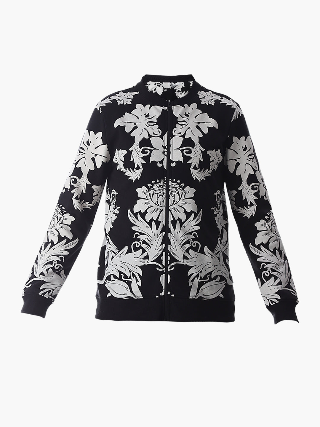Printed Front Open Sweatshirt