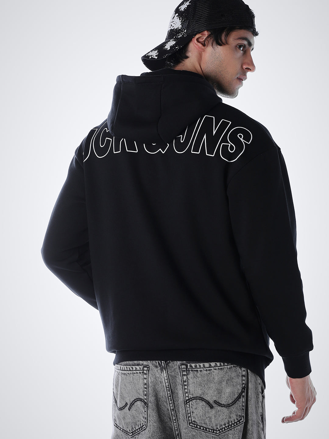 Logo Print Hooded Sweatshirt - S