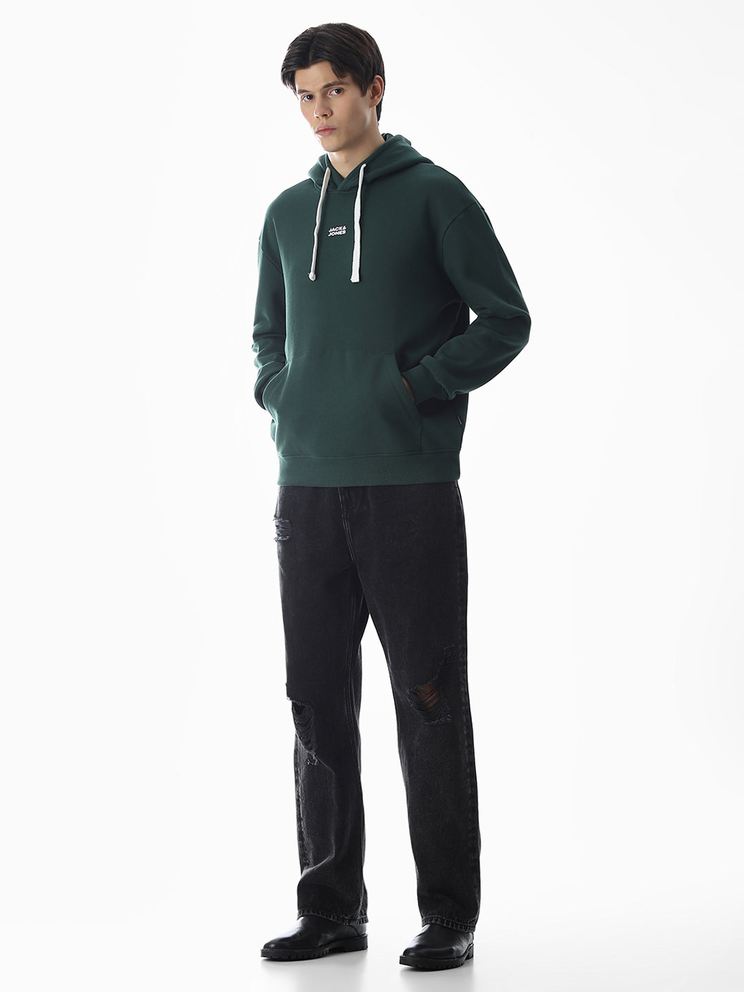 Green Hooded Sweatshirt