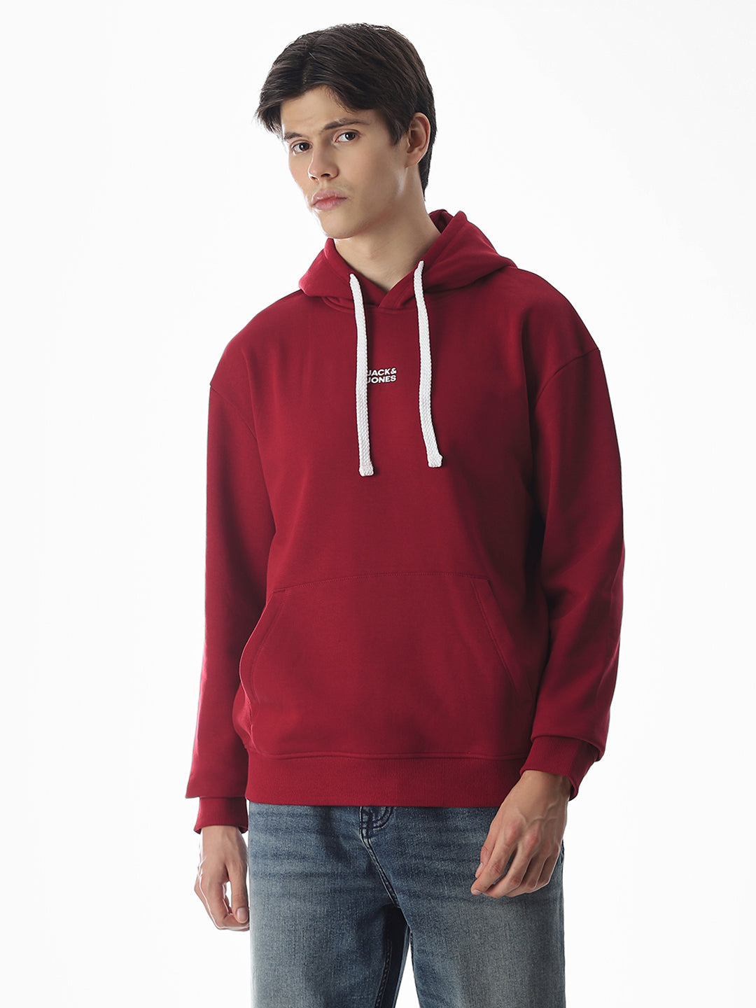 Dark Red Hooded Sweatshirt