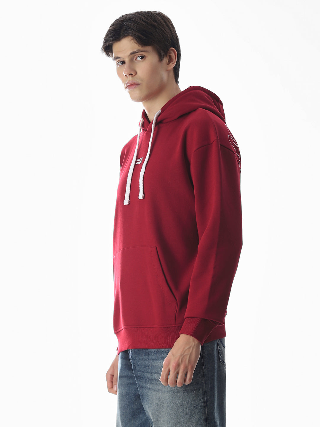 Dark Red Hooded Sweatshirt