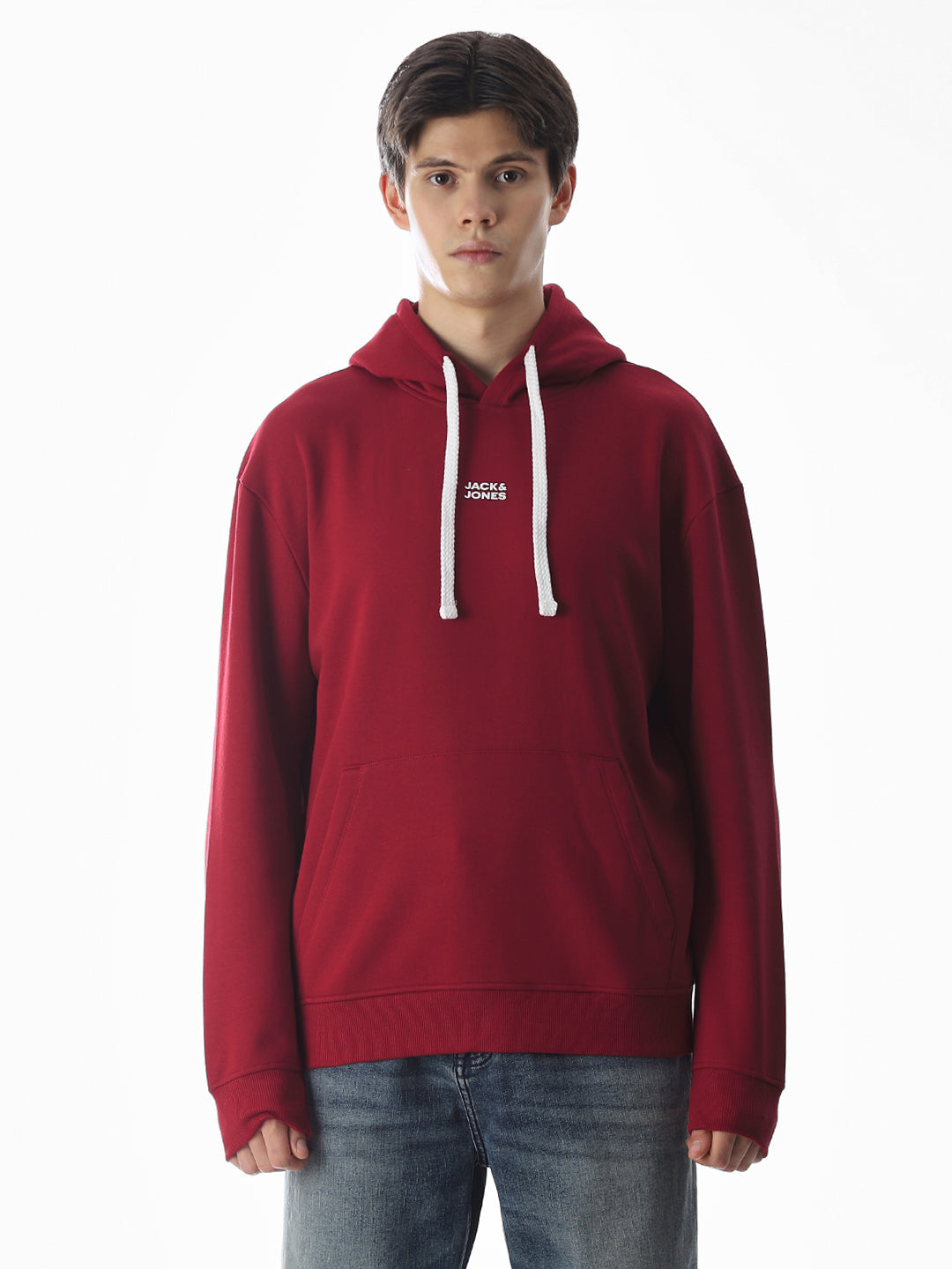 Dark Red Hooded Sweatshirt