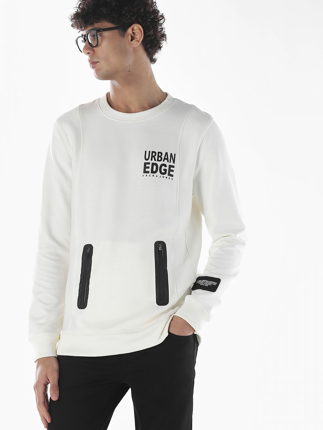 White Printed Sweatshirt