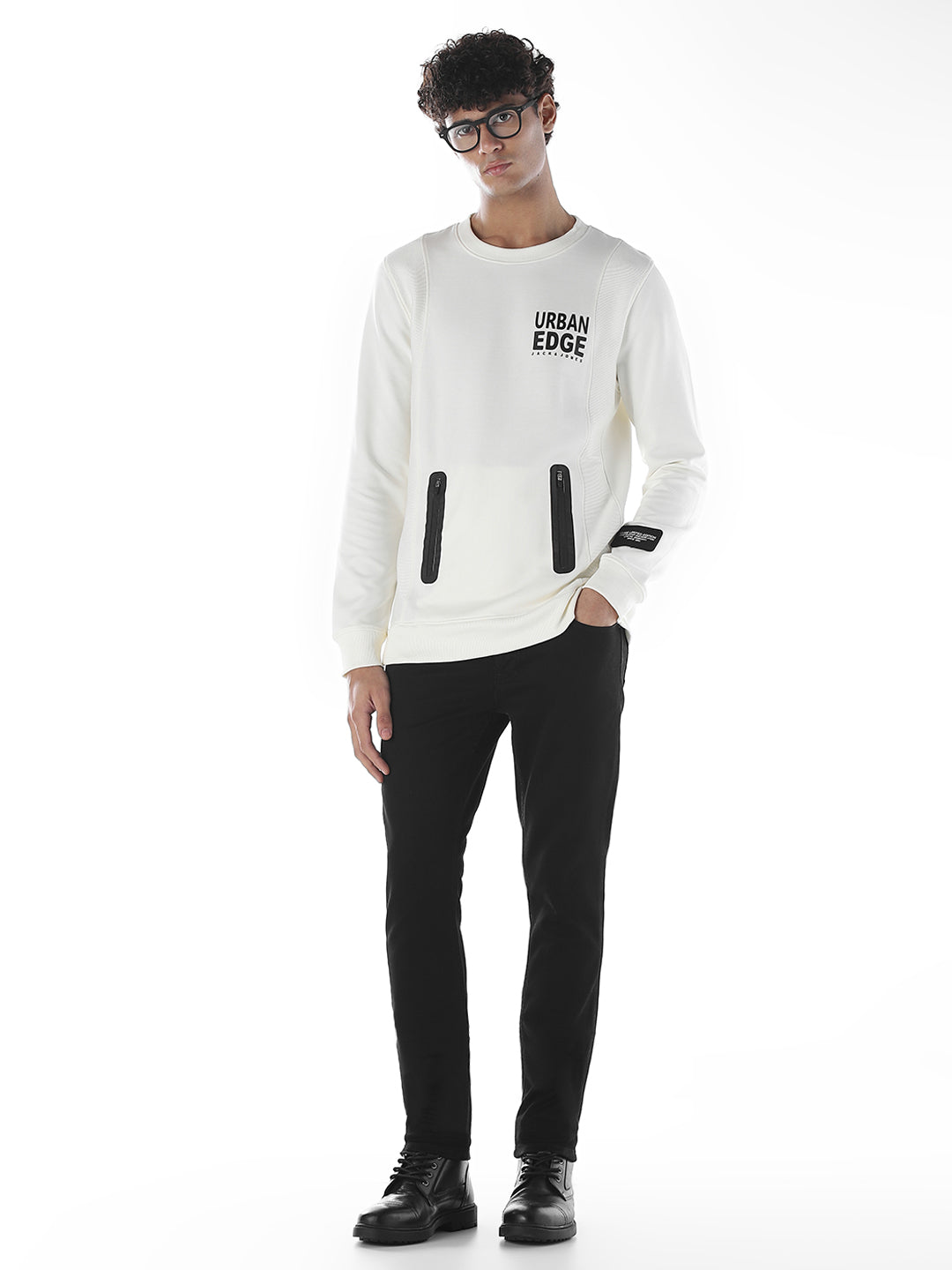 White Printed Sweatshirt